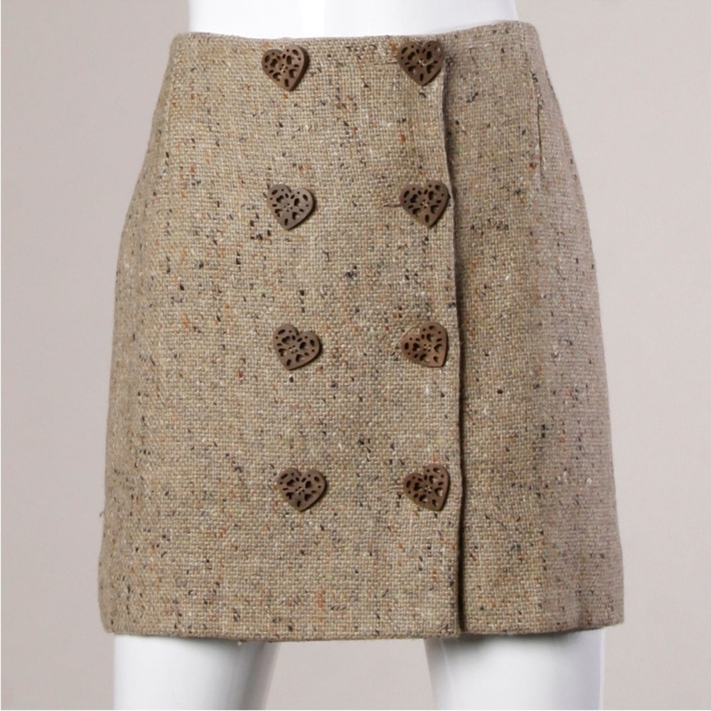 Vintage Moschino Wool Tweed Skirt